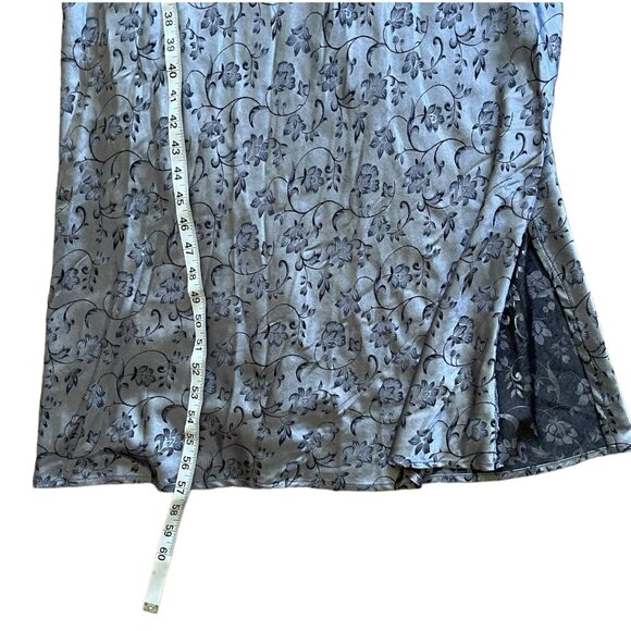 VTG 90s Y2K Metallic Floral Maxi Slip Dress - Picture 3 of 5